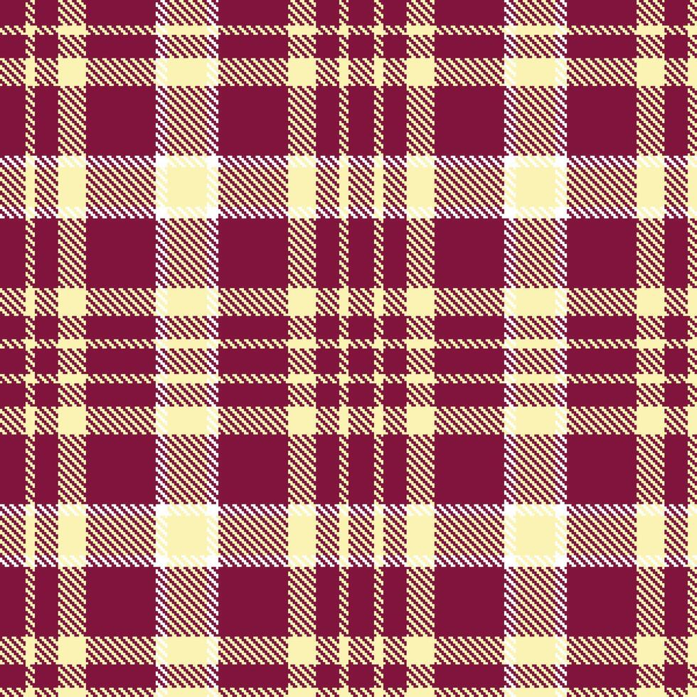 Dusty Wine Seamless Tartan with Neon Light Tan accents Textile Design vector