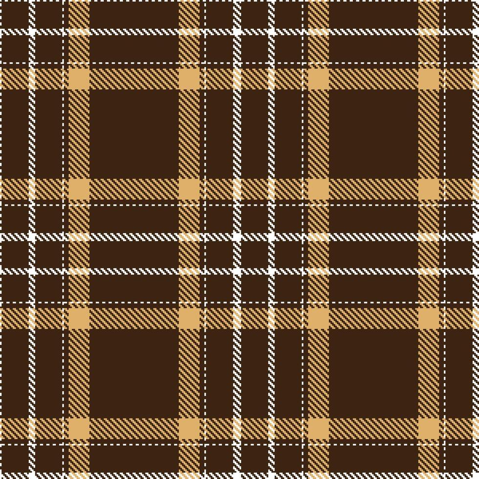 Deep Chocolate and Iridescent White Seamless Tartan Textile Design vector