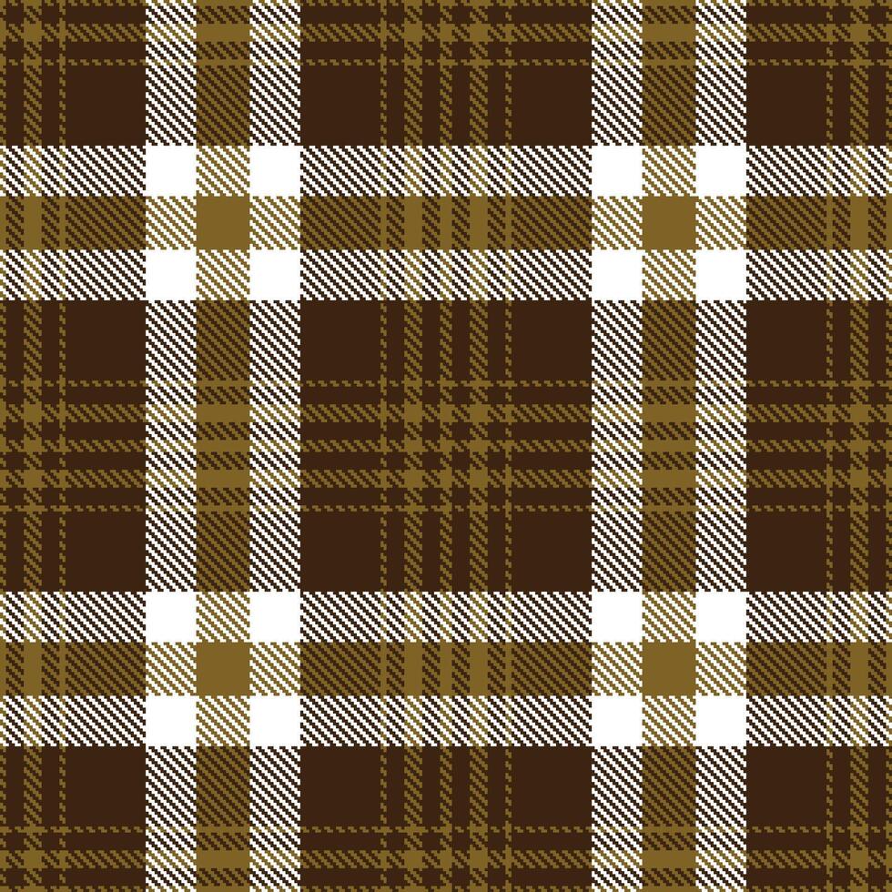 Soft and Dusty Chocolate Seamless Tartan Textile Design vector