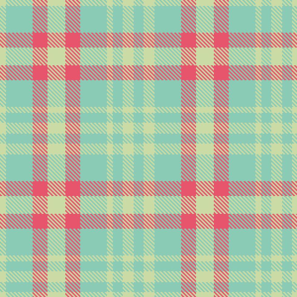 Modern Soft Light Grey Green Seamless Tartan Textile Design vector