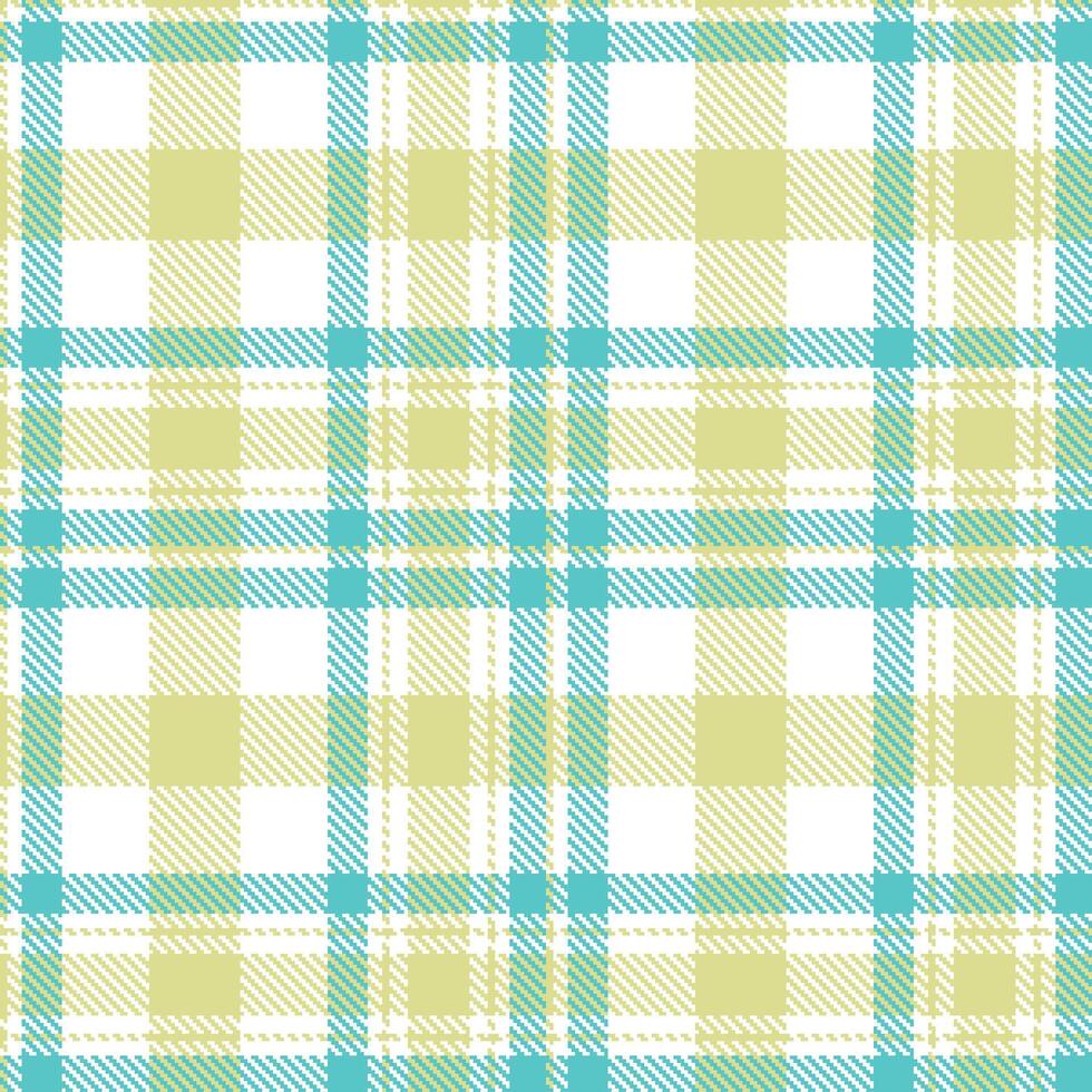 Deep White and Dark Light Khaki Seamless Tartan Textile Design vector