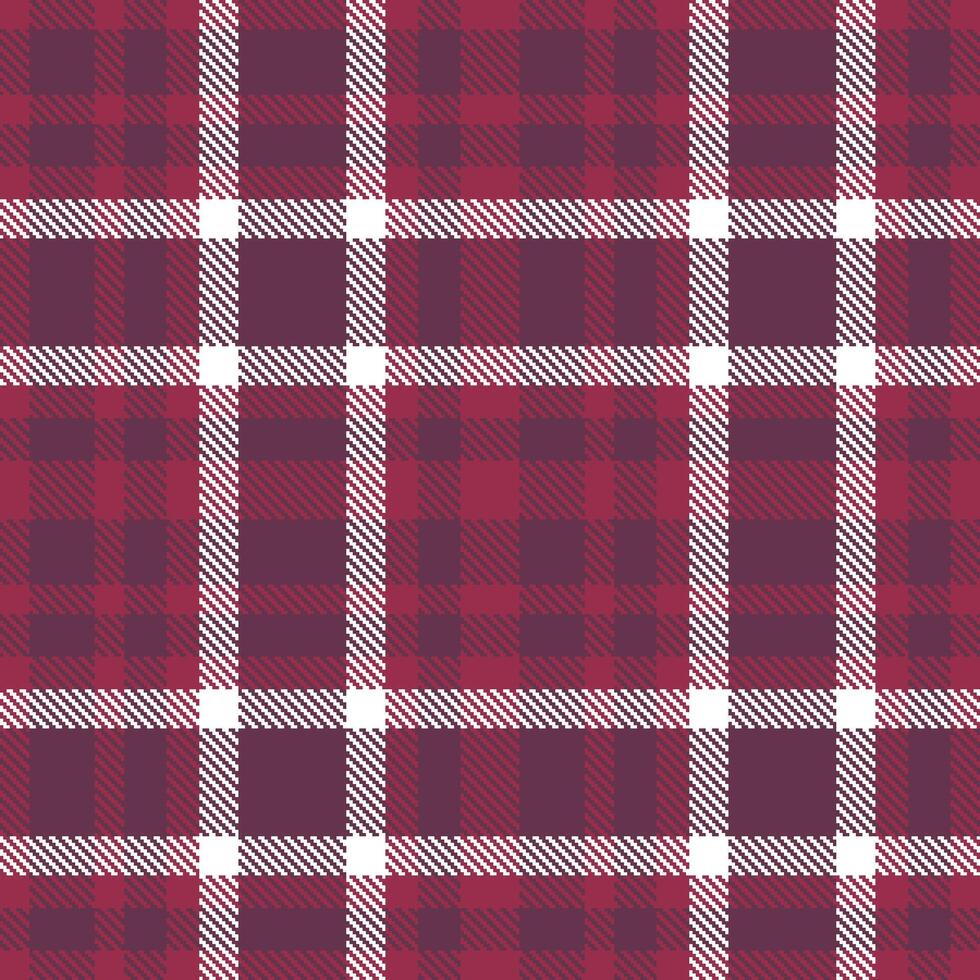 Pale Light Burgundy Seamless Tartan with Soft Dirty Purple accents Textile Design vector