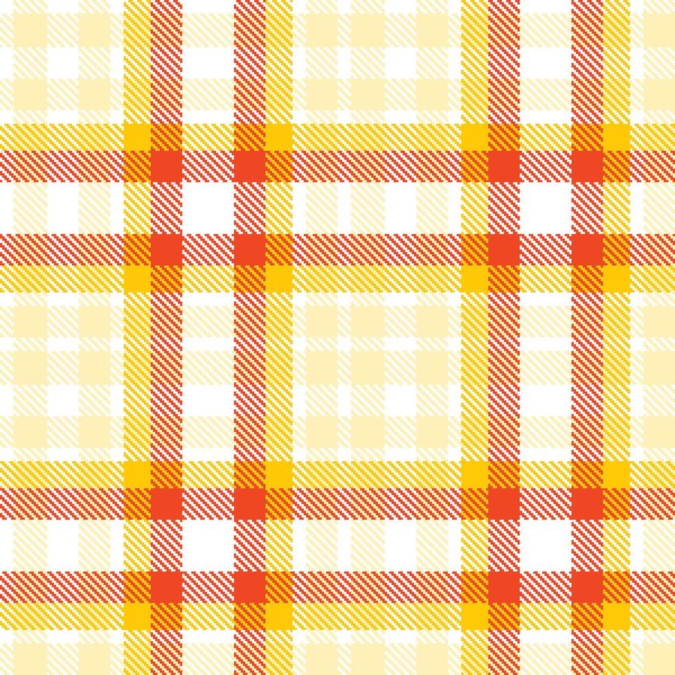 Deep White and Deep Light Tan Seamless Tartan Textile Design vector