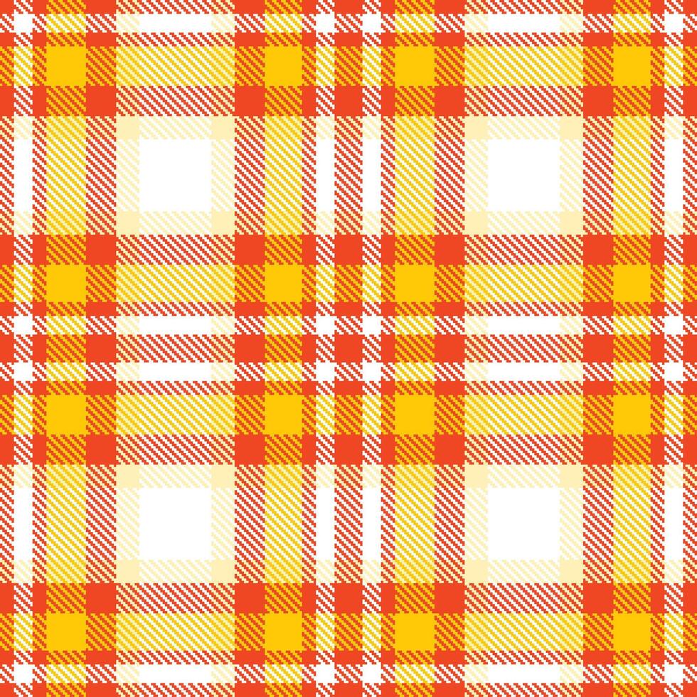 Modern Seamless Tartan in Deep Orangered tones Textile Design vector
