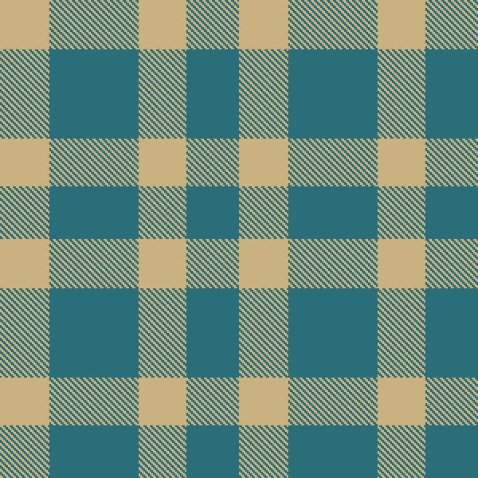 Neon Toupe and Pale Petrol Seamless Tartan Textile Design vector