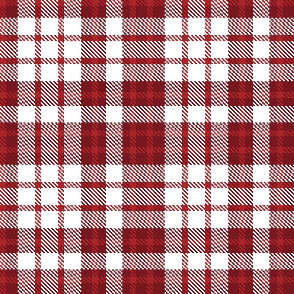 Modern Soft Carmine Seamless Tartan Textile Design vector