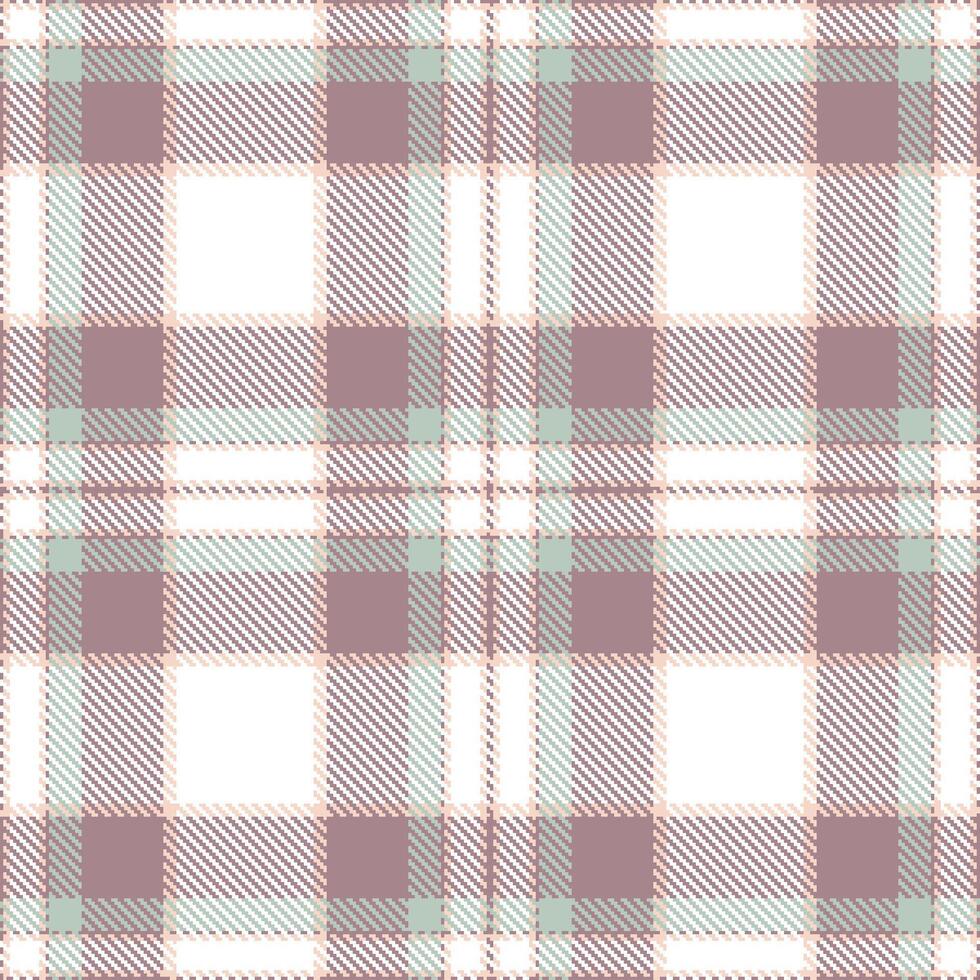 Modern Vivid Light Peach Seamless Tartan Textile Design vector