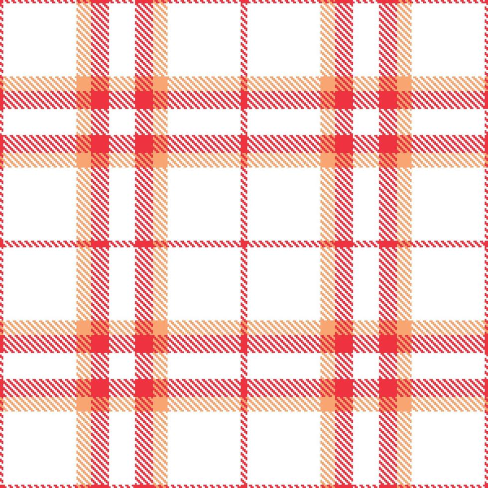 Modern Seamless Tartan in Dark Neon Red tones Textile Design vector
