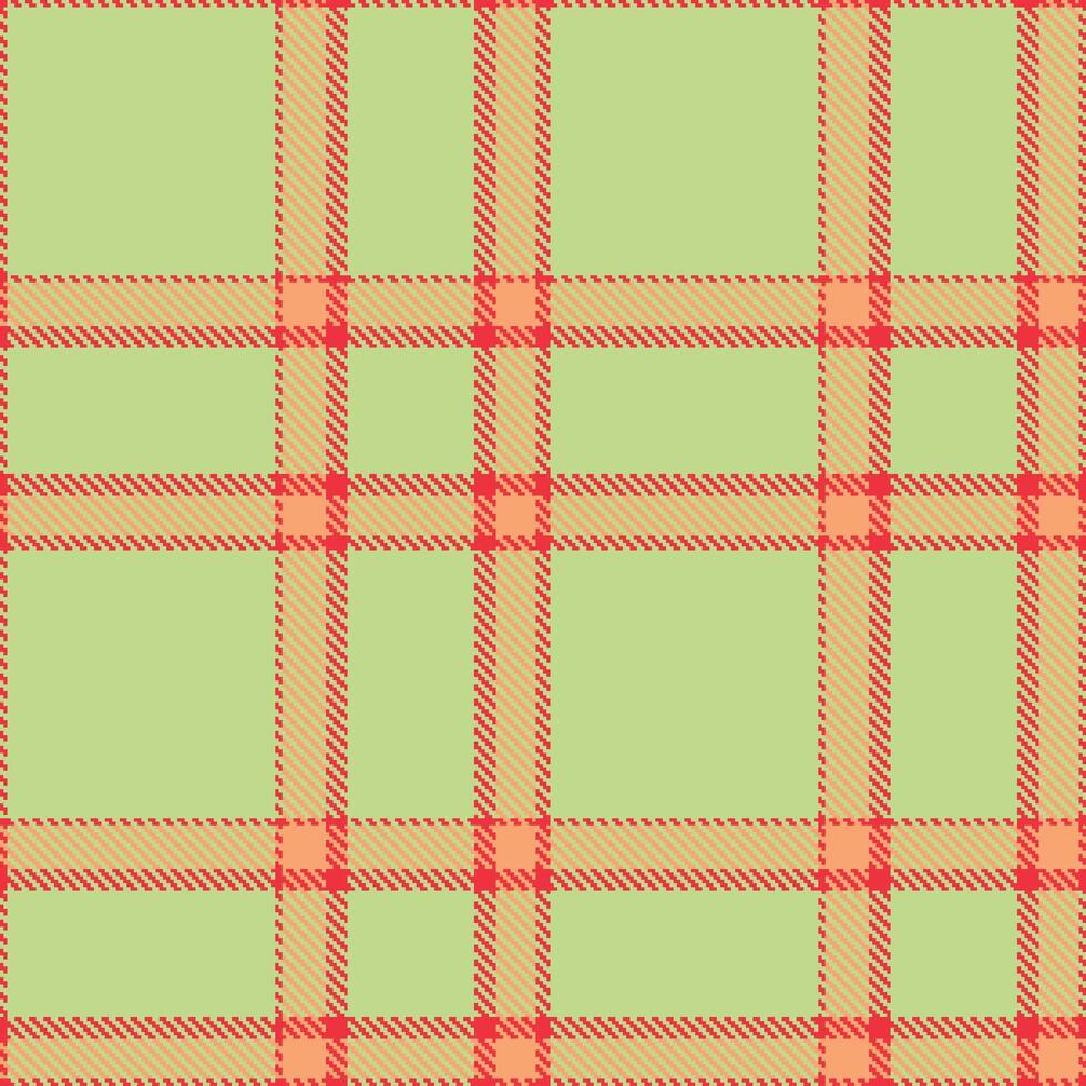 Modern Seamless Tartan in Soft Neon Red tones Textile Design vector