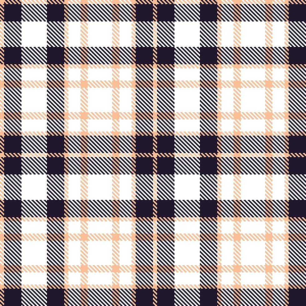 Metallic Pale Salmon Seamless Tartan with Pale White accents Textile Design vector