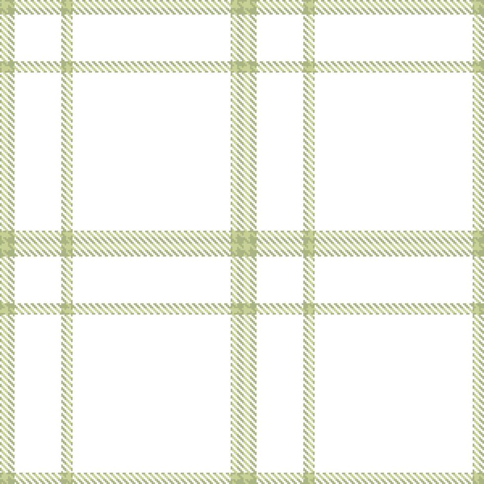 Light Greenish Grey Seamless Tartan with Neon Beige accents Textile Design vector