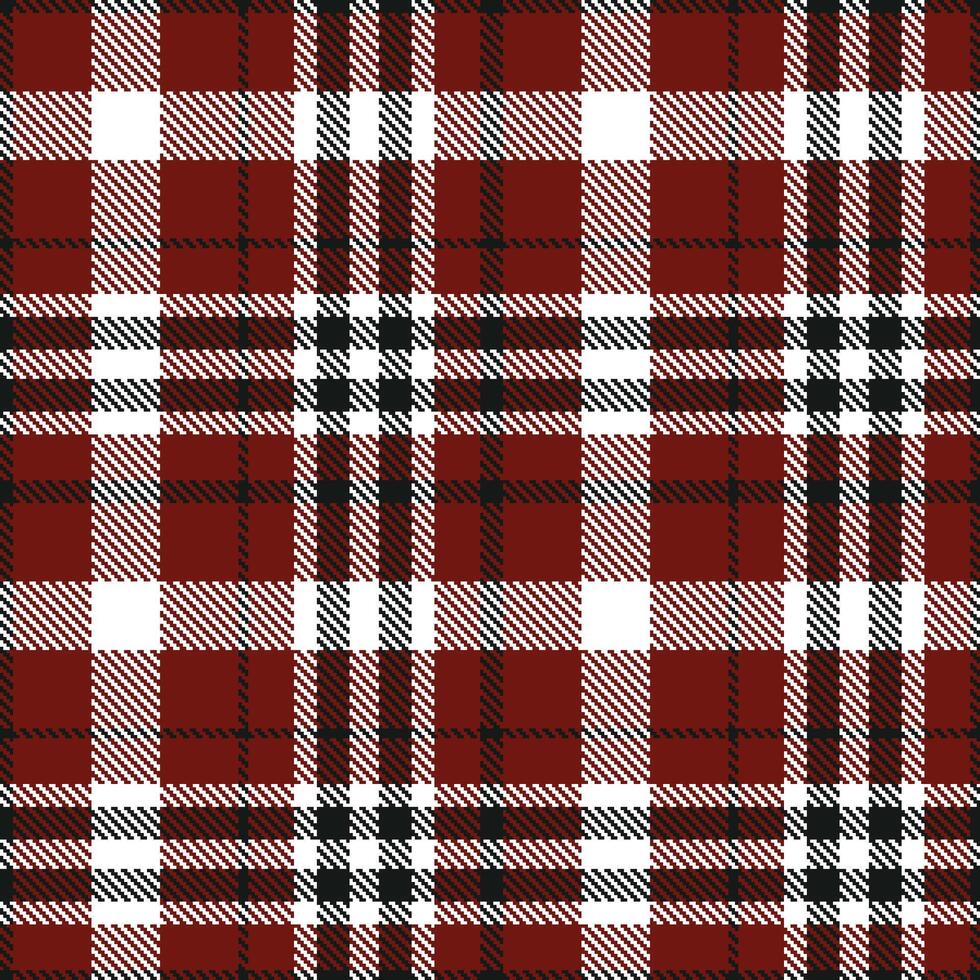Metallic Almost Black and Deep Reddy Brown Seamless Tartan Textile Design vector