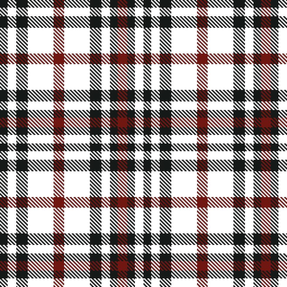 Neon Almost Black and Warm White Seamless Tartan Textile Design vector