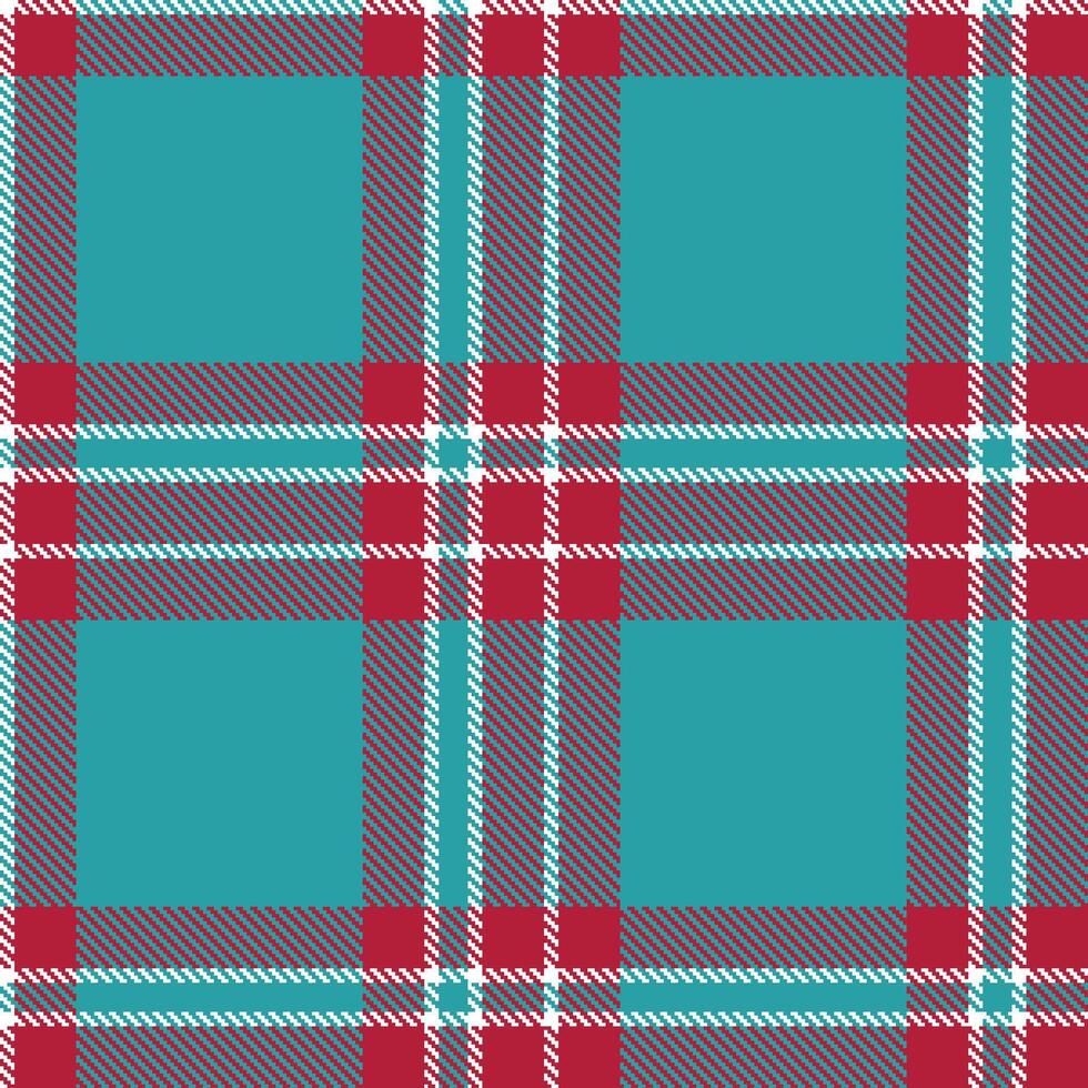 Cool White and Warm Rose Red Seamless Tartan Textile Design vector