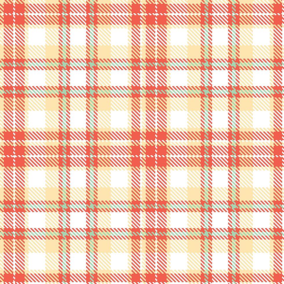 Light Coral and Metallic Pale Peach Seamless Tartan Textile Design vector