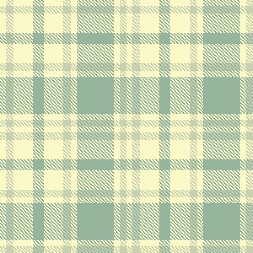 Cool Egg Shell and Deep Beige Seamless Tartan Textile Design vector