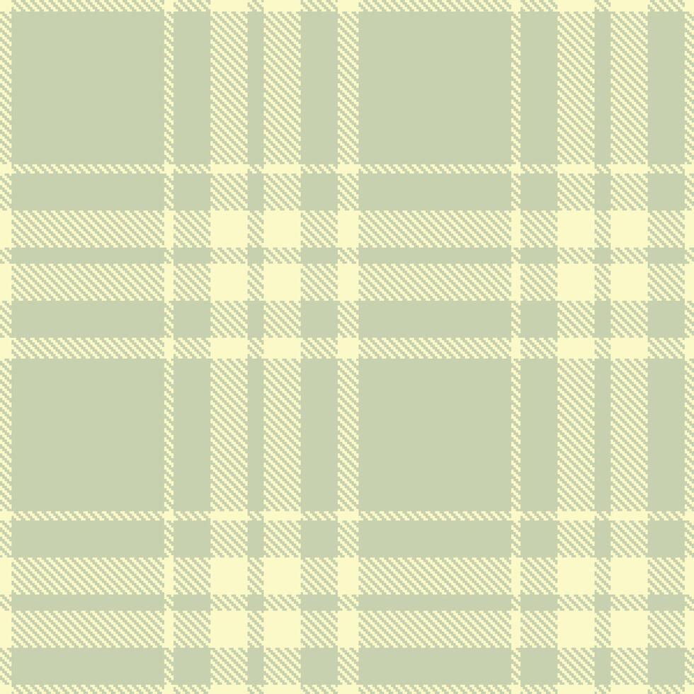Dusty Egg Shell and Vivid Beige Seamless Tartan Textile Design vector