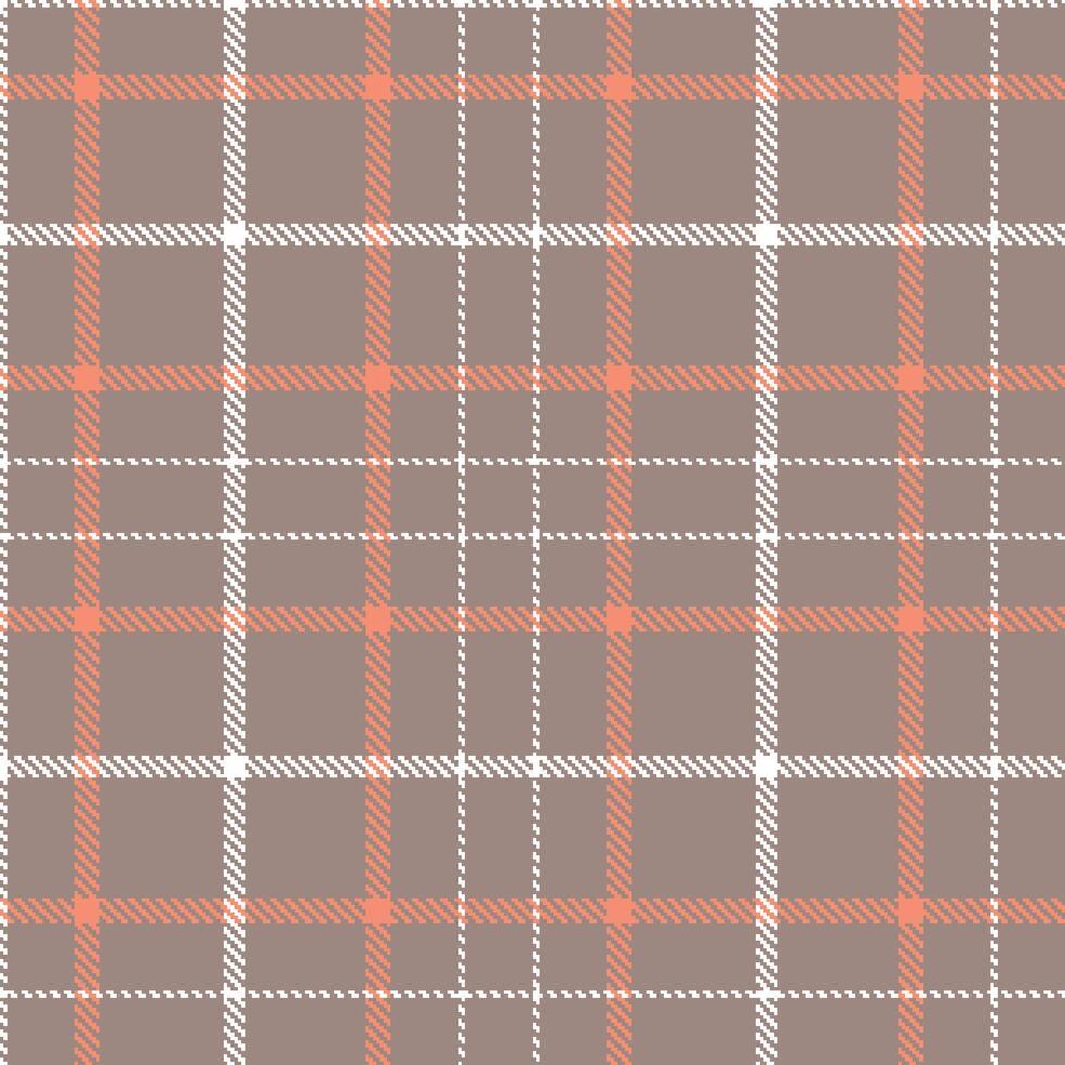 Deep Warm Grey Seamless Tartan with Bright White accents Textile Design vector