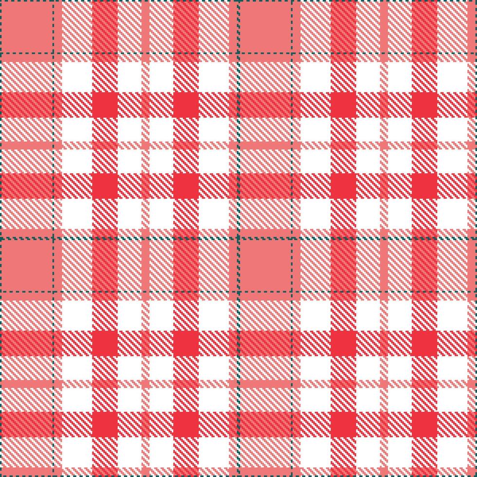 Modern Seamless Tartan in Iridescent Salmon Pink tones Textile Design vector