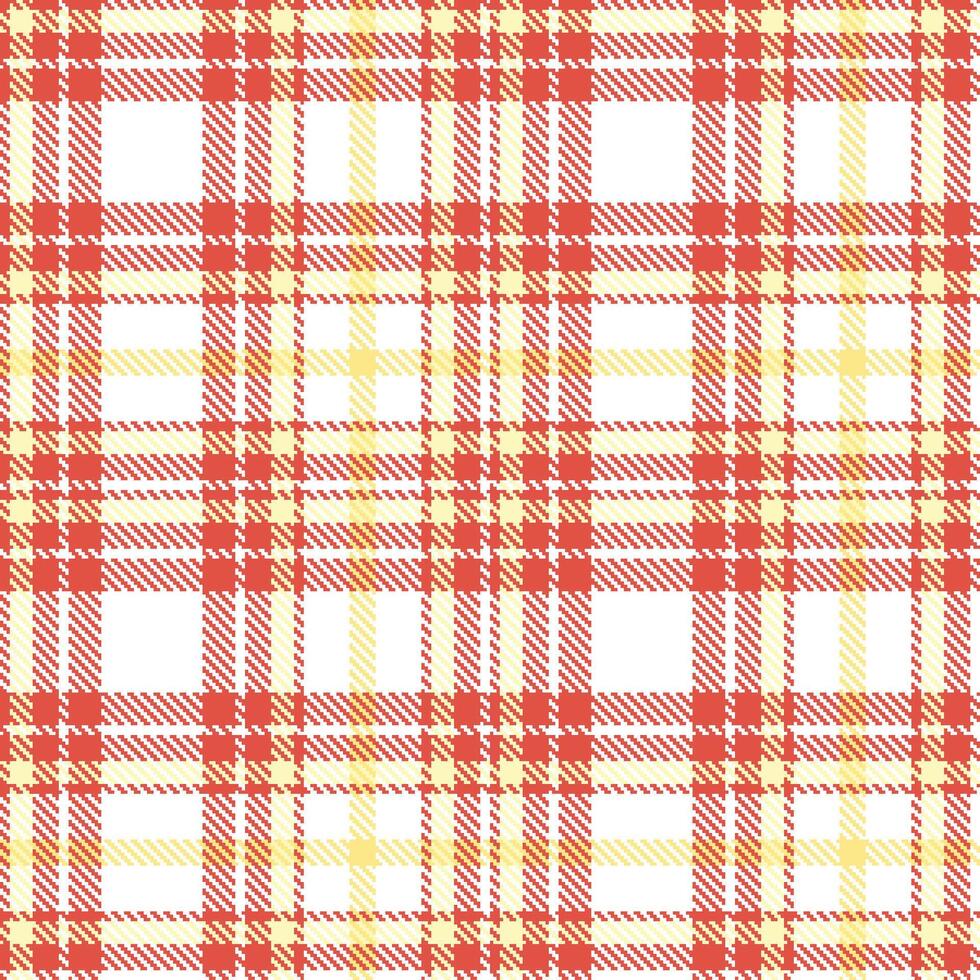 Modern Seamless Tartan in Vivid Pale Red tones Textile Design vector