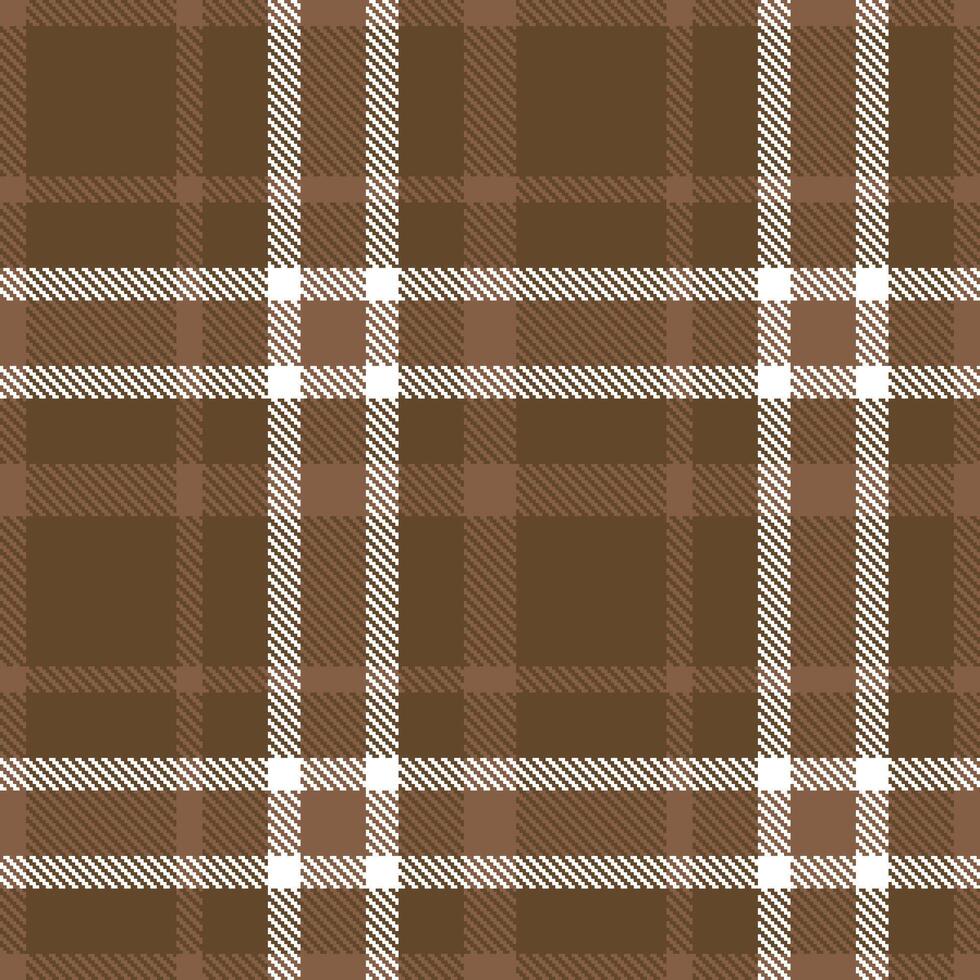 Modern Soft Cocoa Seamless Tartan Textile Design vector