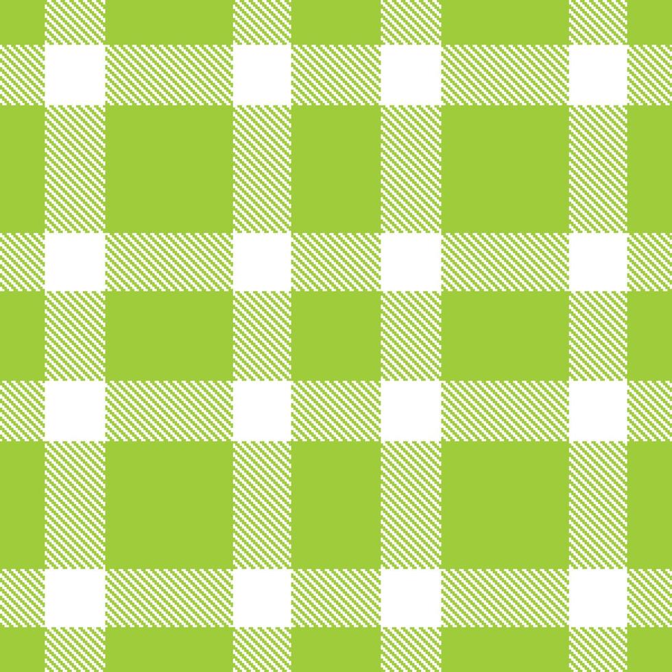 Modern Deep Lime Seamless Tartan Textile Design vector