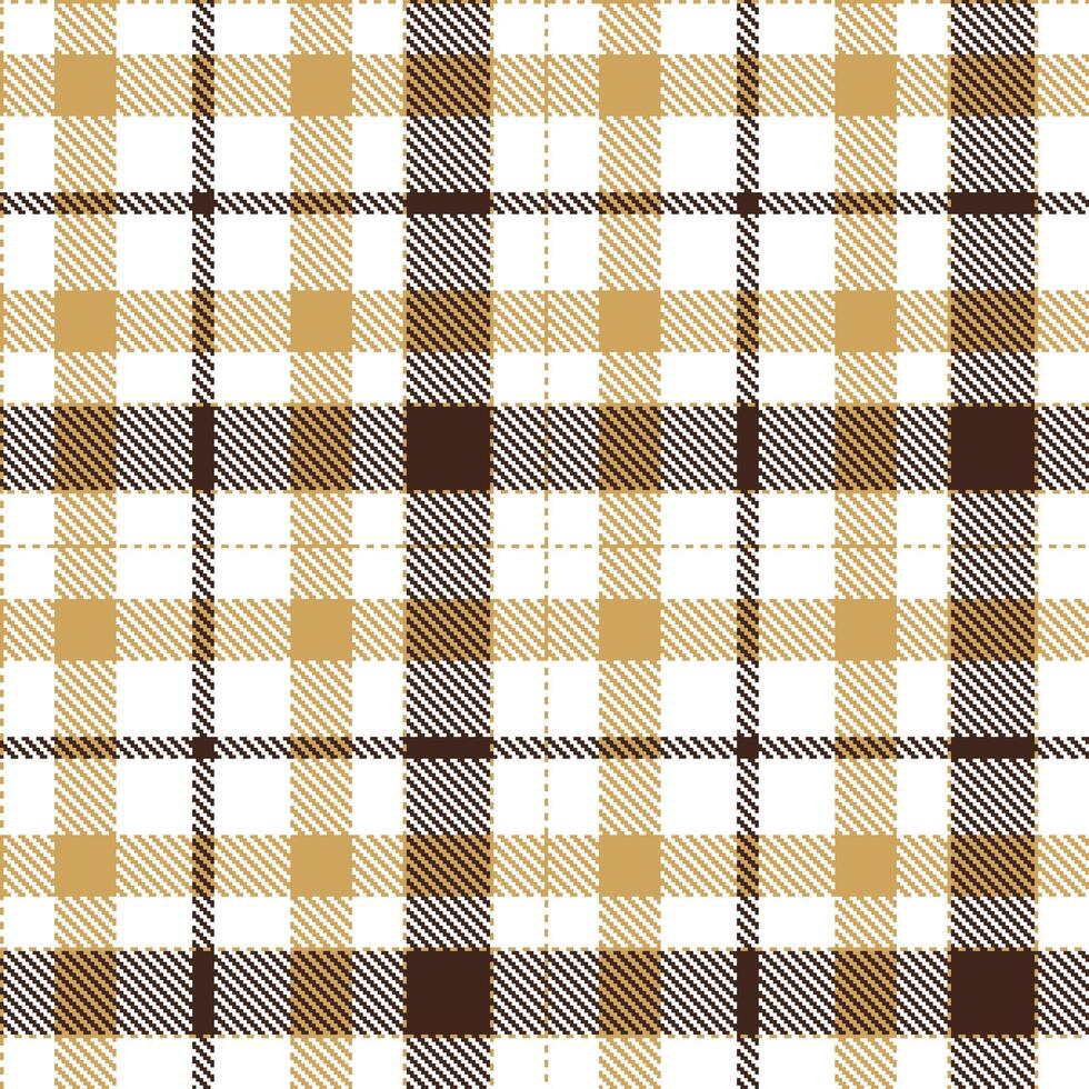 Cool Camel Seamless Tartan with Deep White accents Textile Design vector
