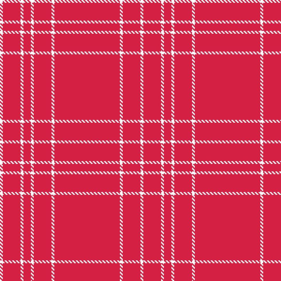 Cool White Seamless Tartan with Cool Rose Red accents Textile Design vector