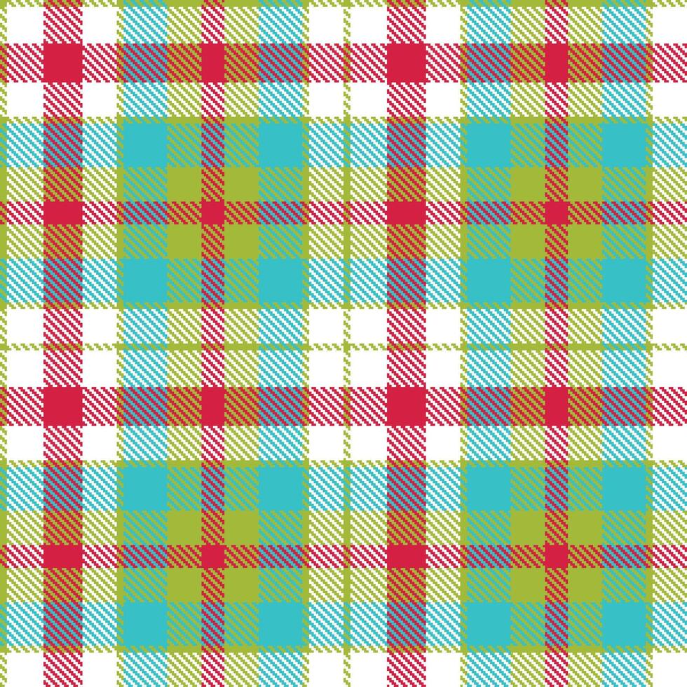 Cool Snot and Pale White Seamless Tartan Textile Design vector