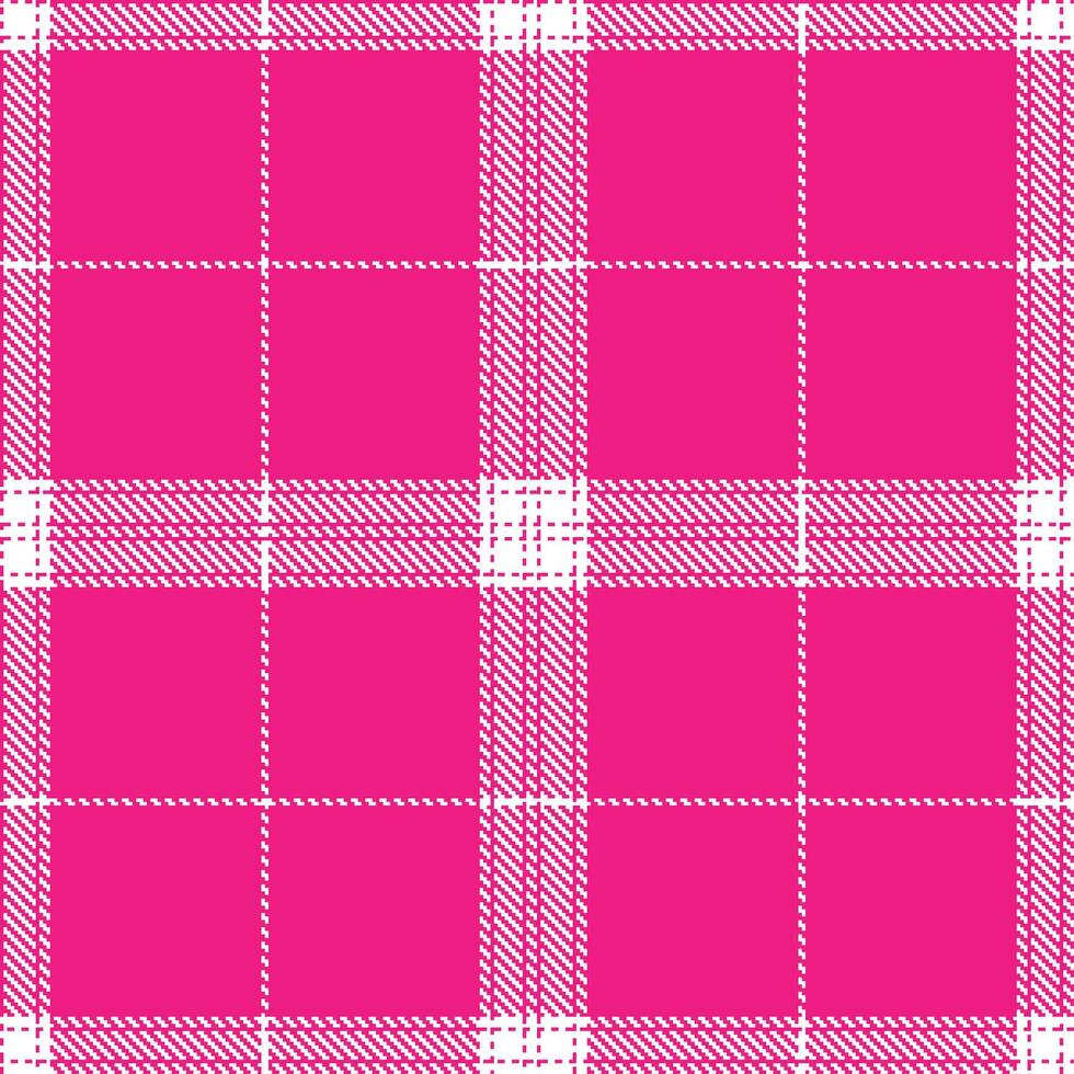 Modern Deep Strong Pink Seamless Tartan Textile Design vector