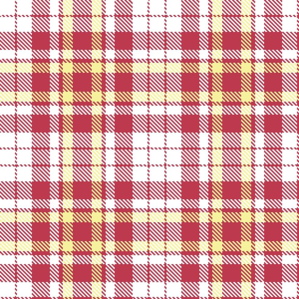 Soft Rouge Seamless Tartan with Metallic White accents Textile Design vector