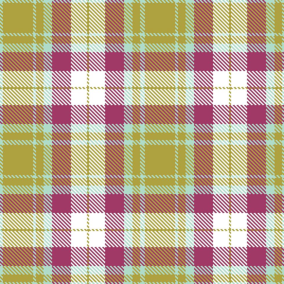Deep Pale Turquoise and Light Desert Seamless Tartan Textile Design vector