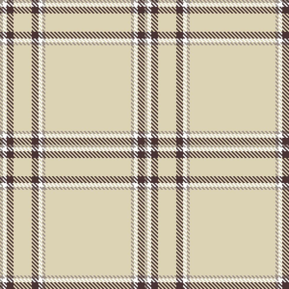 Modern Dusty Warm Grey Seamless Tartan Textile Design vector