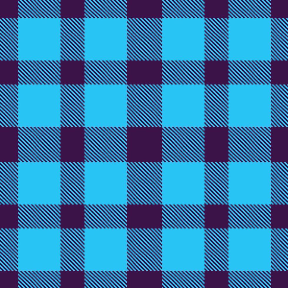 Modern Seamless Tartan in Neon Deep Purple tones Textile Design vector