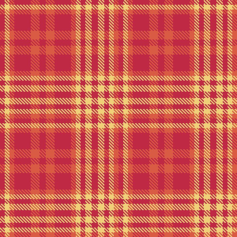 Modern Seamless Tartan in Dusty Rose Red tones Textile Design vector