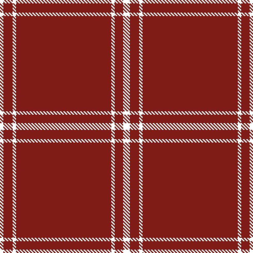 Deep White Seamless Tartan with Dark Blood accents Textile Design vector