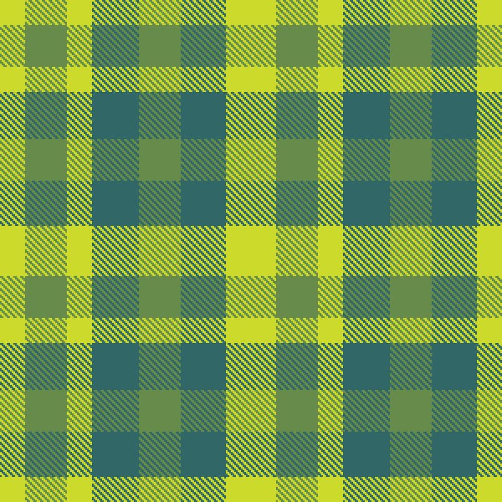 Modern Rich Sickly Yellow Seamless Tartan Textile Design vector