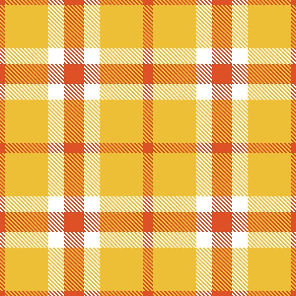 Modern Seamless Tartan in Metallic Deep Orange tones Textile Design vector