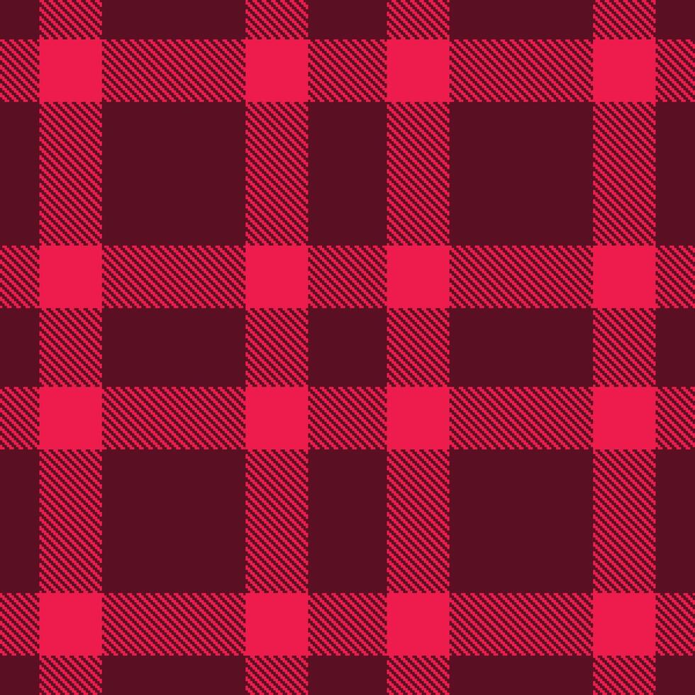 Pastel Burgundy Seamless Tartan with Bright Pinky Red accents Textile Design vector