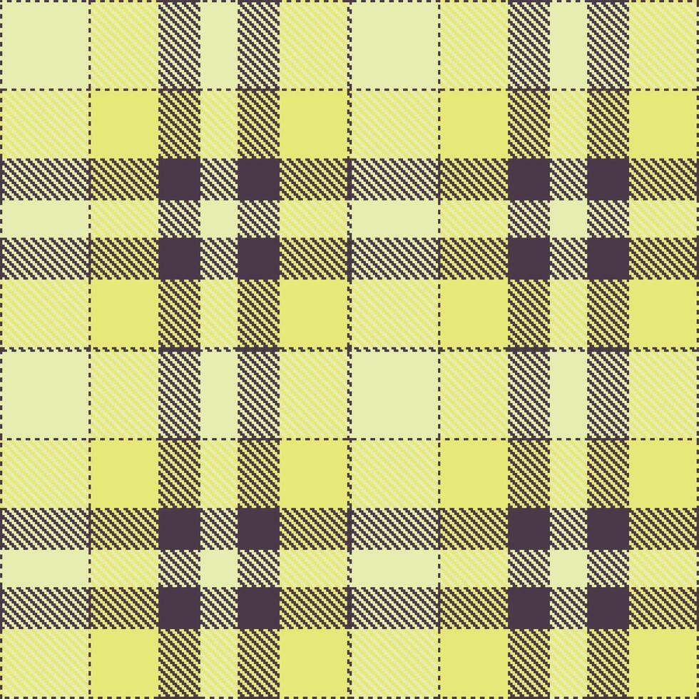 Soft Dark Grey Seamless Tartan with Deep Cream accents Textile Design vector