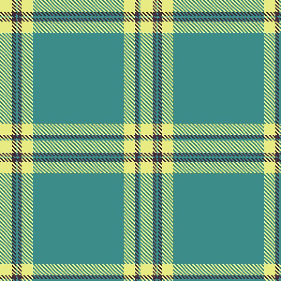 Modern Muted Yellowish Tan Seamless Tartan Textile Design vector