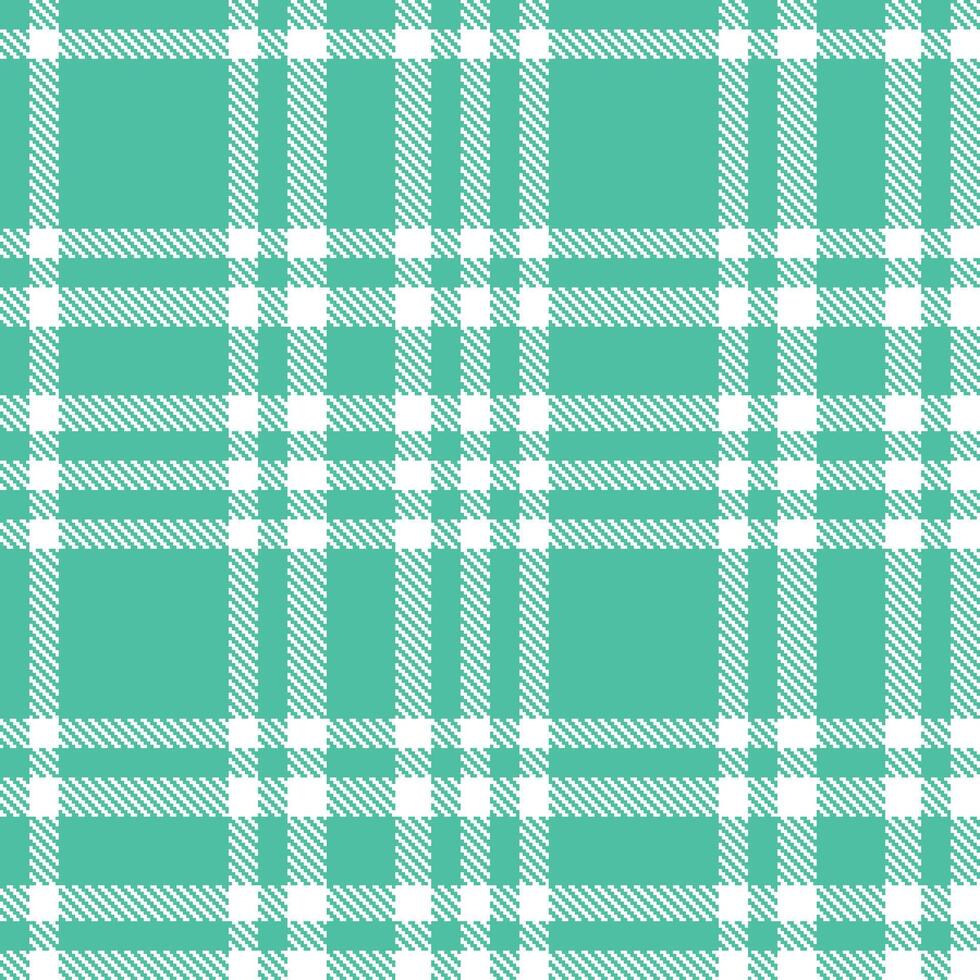 Modern Cool Turquoise Seamless Tartan Textile Design Variant 1413 vector
