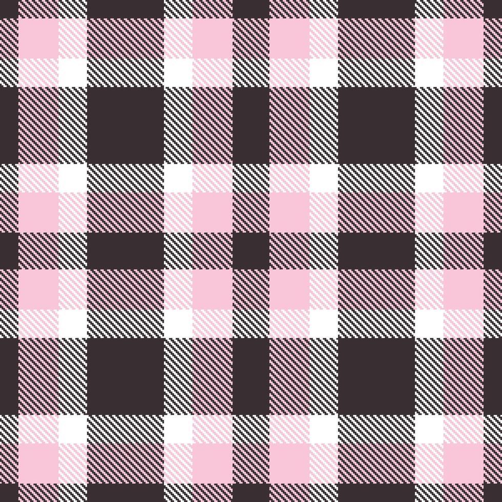 Modern Seamless Tartan in Pale Dark Grey tones Textile Design vector