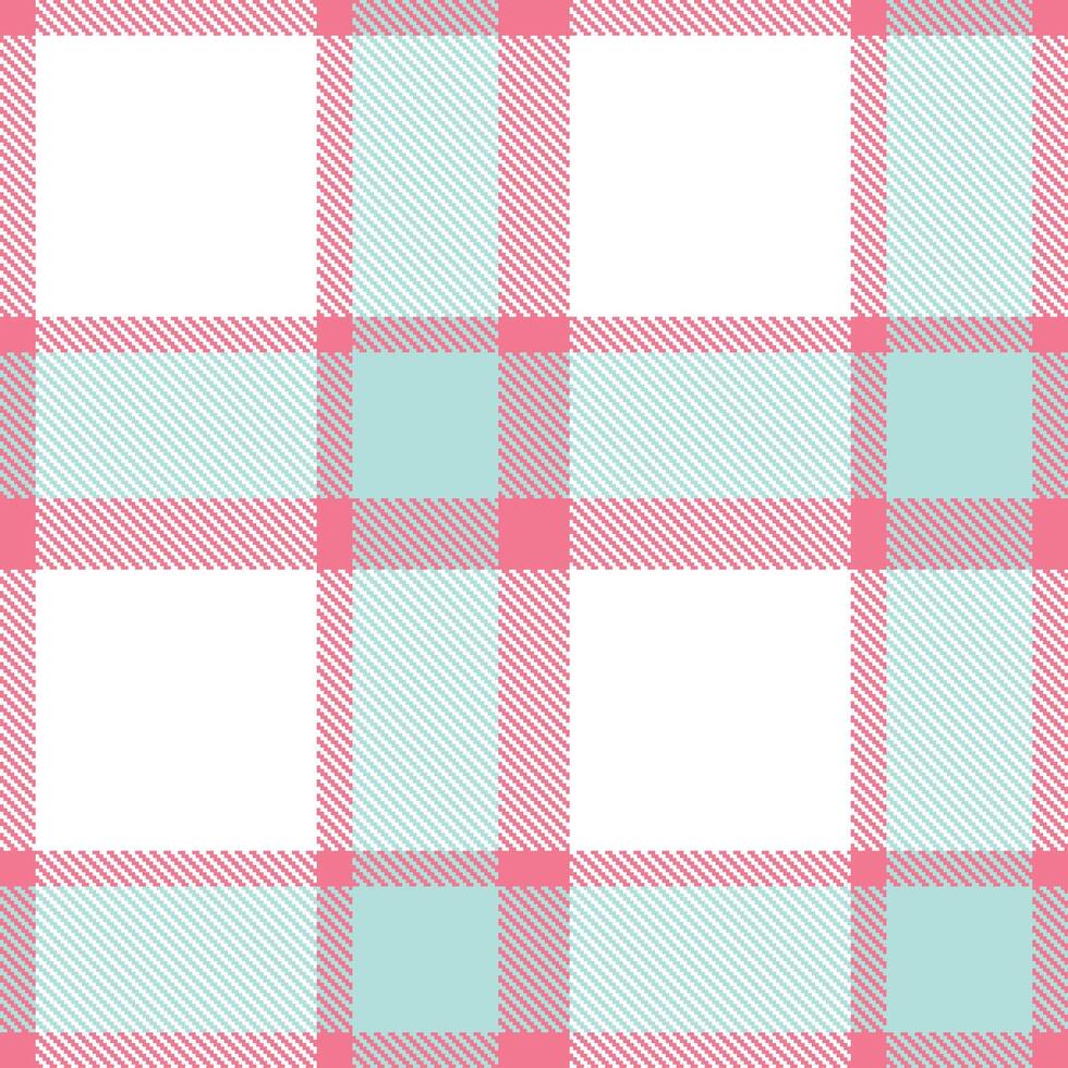 Modern Seamless Tartan in Cool Carnation tones Textile Design vector