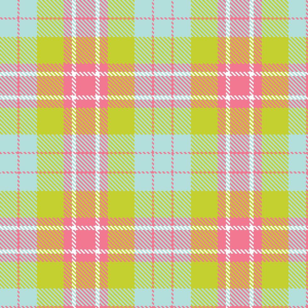 Modern Seamless Tartan in Vivid Carnation tones Textile Design vector