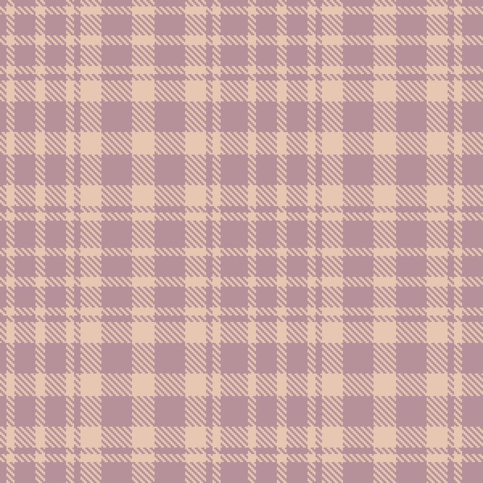 Cool Grey Pink and Deep Light Peach Seamless Tartan Textile Design vector
