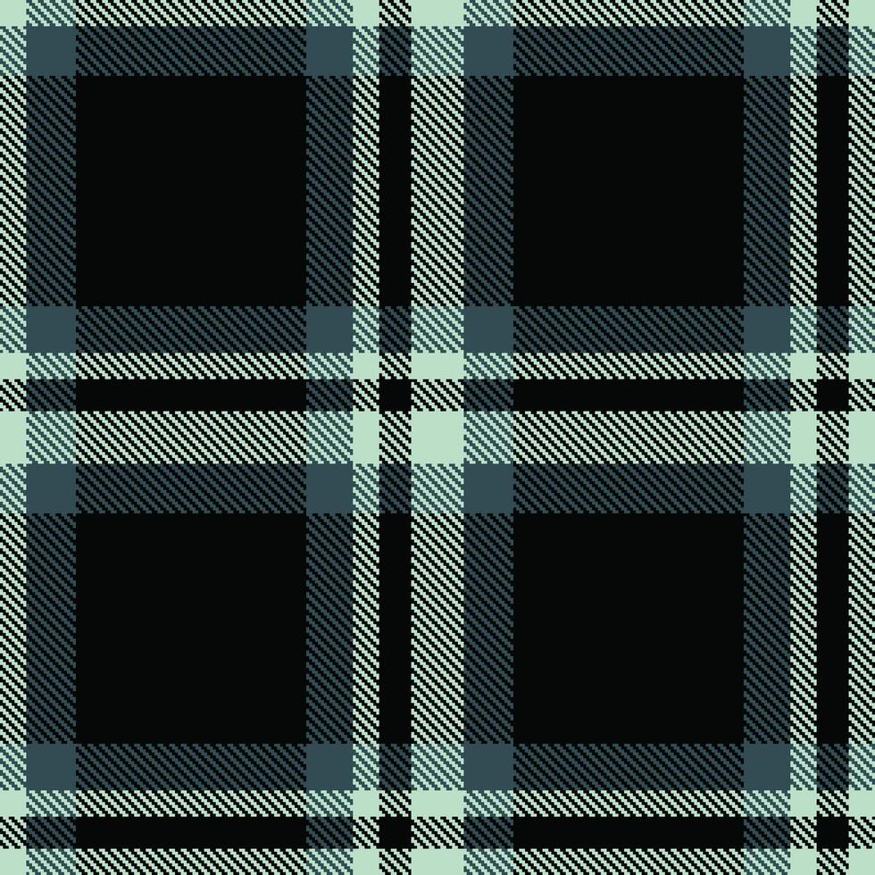 Light Duck Egg Blue and Dusty Charcoal Grey Seamless Tartan Textile Design vector