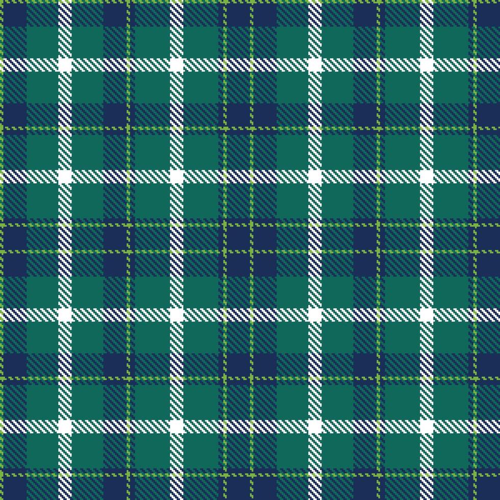 Dark Marine and Smoky Dark Green Blue Seamless Tartan Textile Design vector
