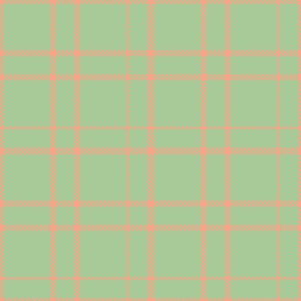 Muted Light Salmon Seamless Tartan with Rich Lichen accents Textile Design vector
