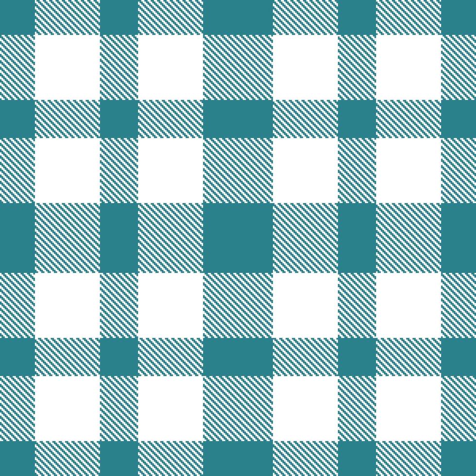 Modern Seamless Tartan in Pale Deep Aqua tones Textile Design vector